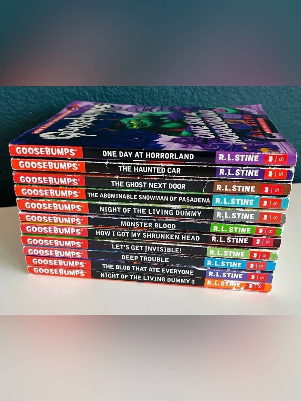 11x R.L.Stine Goosebumps Books Night of Living Dummy